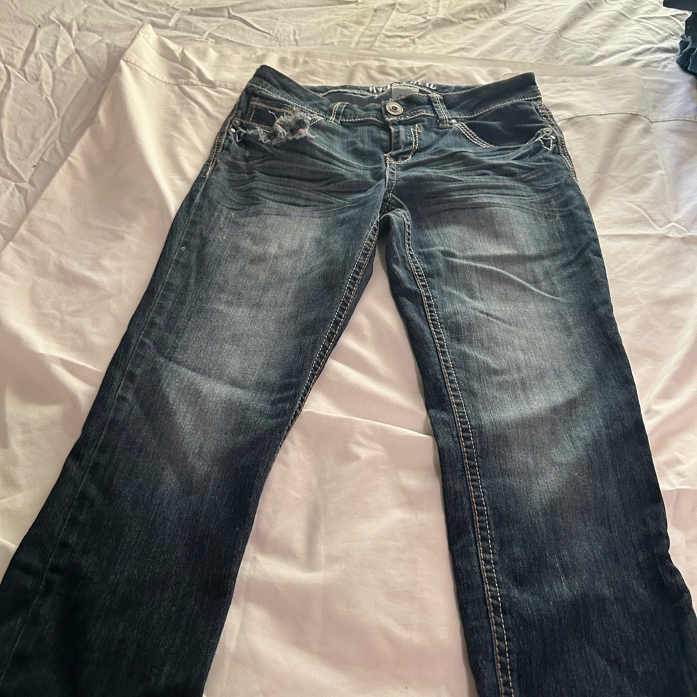 Hydraulic Blue Ankle Cropped Jeans. Capris size 11
